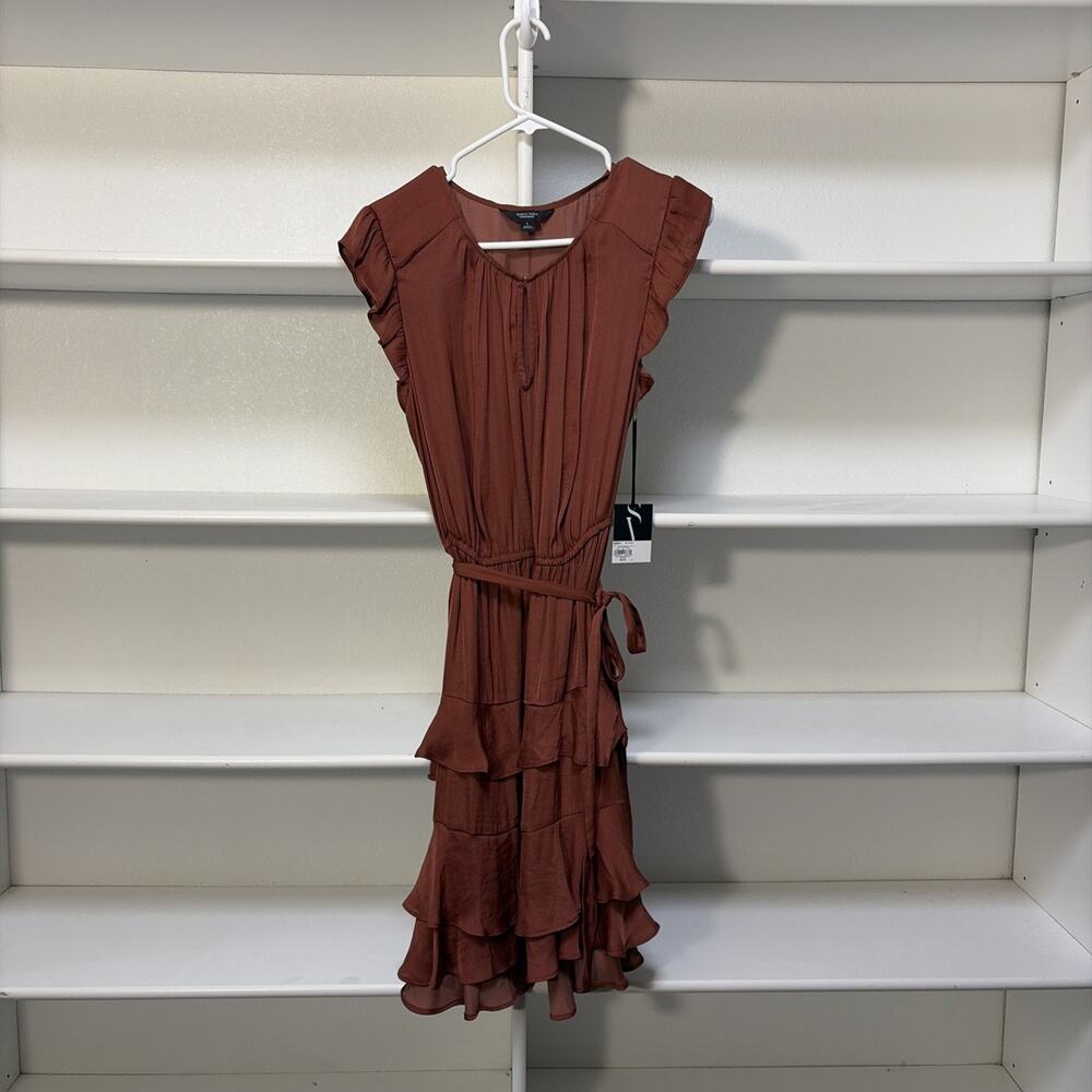 NWT Simply Vera Ruffle Sleeve Tried Tie Dress Autumn Size Large Festival
